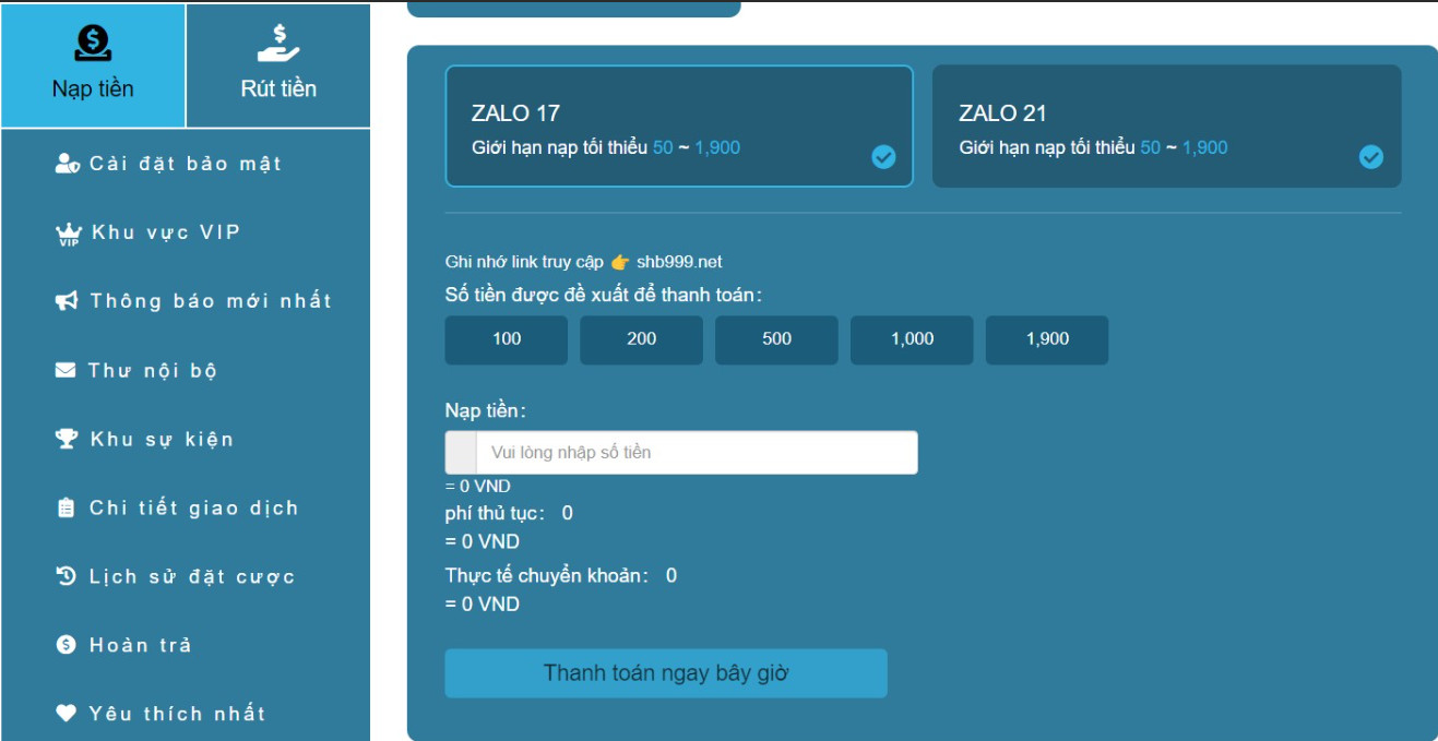 Shbet – Trang Chơi Nhà Cái SHBET.COM Chính Thức 32 Nạp tiền vào Shbet88 qua ví điện tử